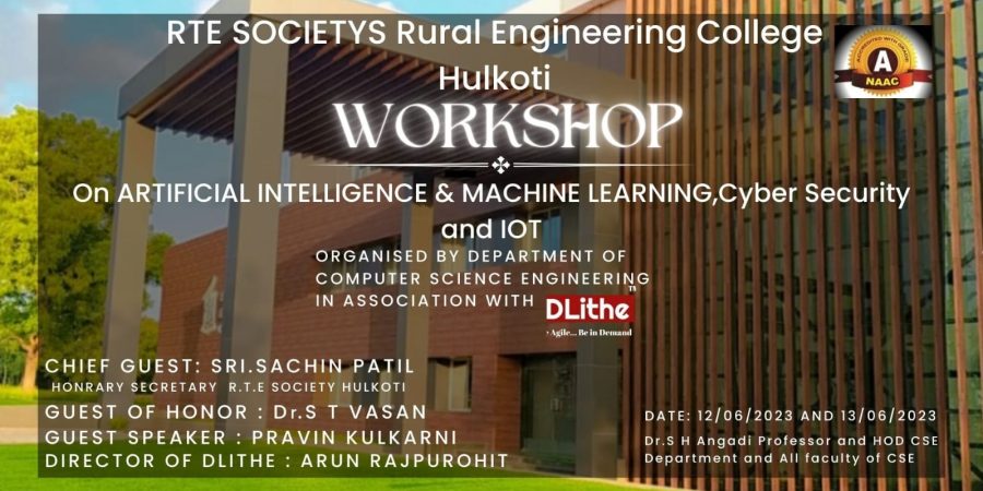 Department of CSE organized 2 days workshop on AI , ML